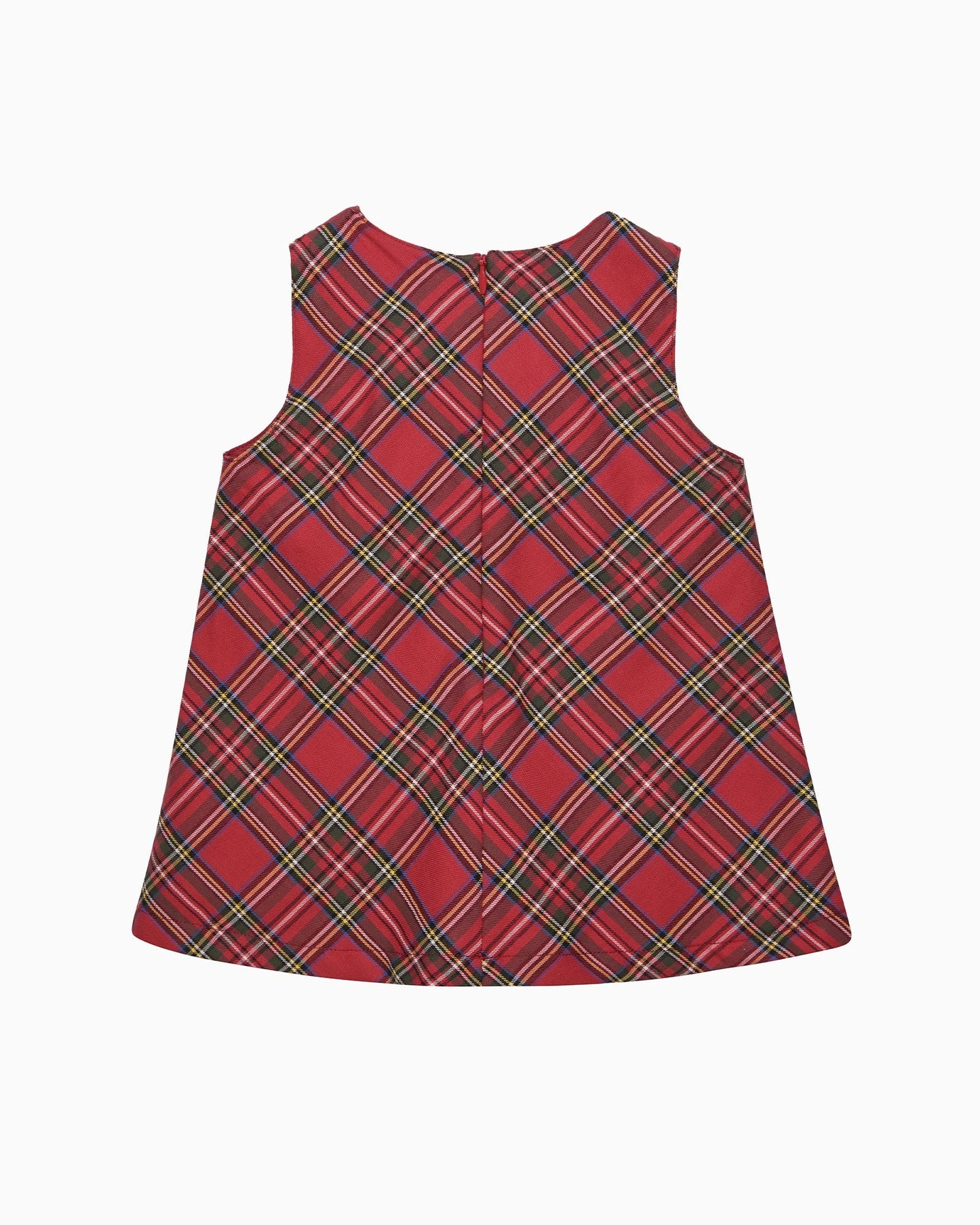 Baby Georgina Bow Dress in Red Tartan