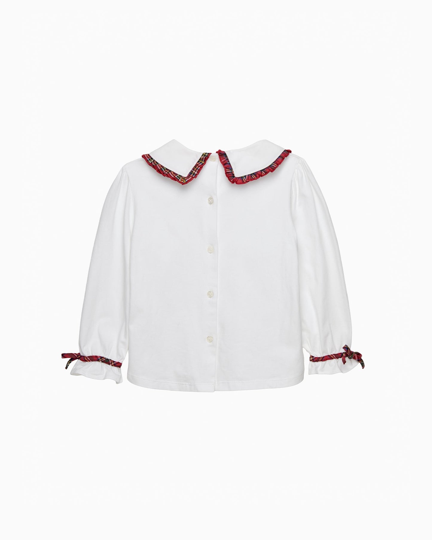 Tartan Pie Crust Jersey Blouse