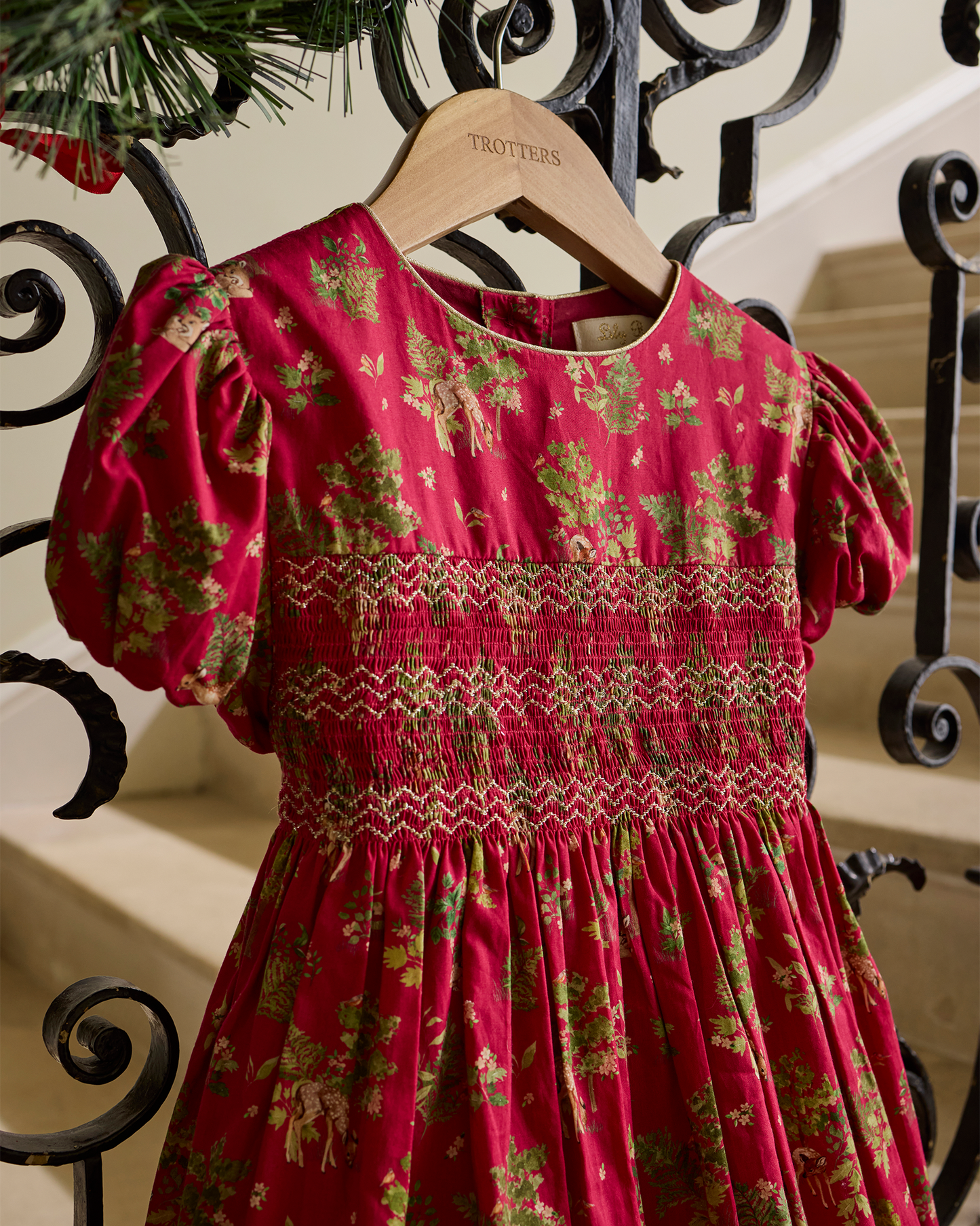 Fawn Smocked Party Dress