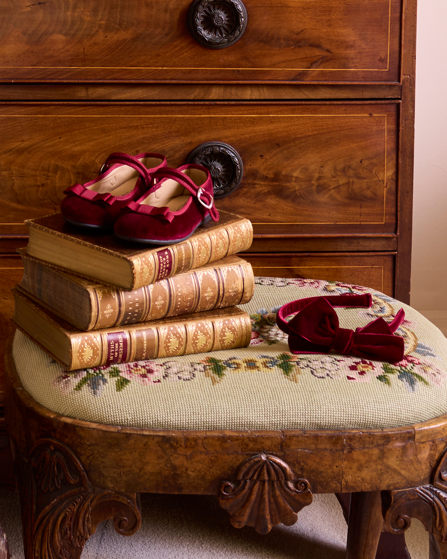 Hampton Classics Lana Party Shoes in Burgundy