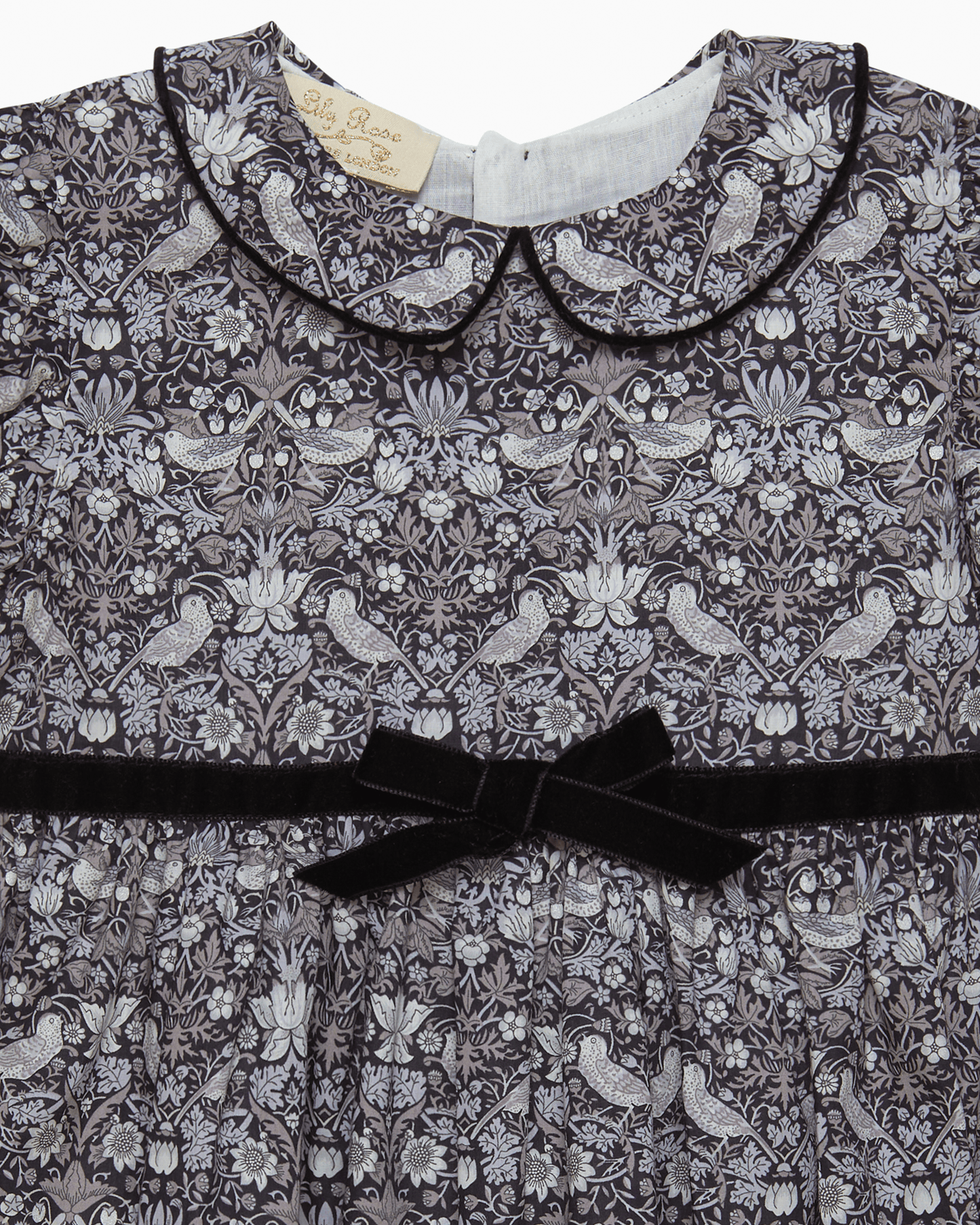 Black Strawberry Thief Dress