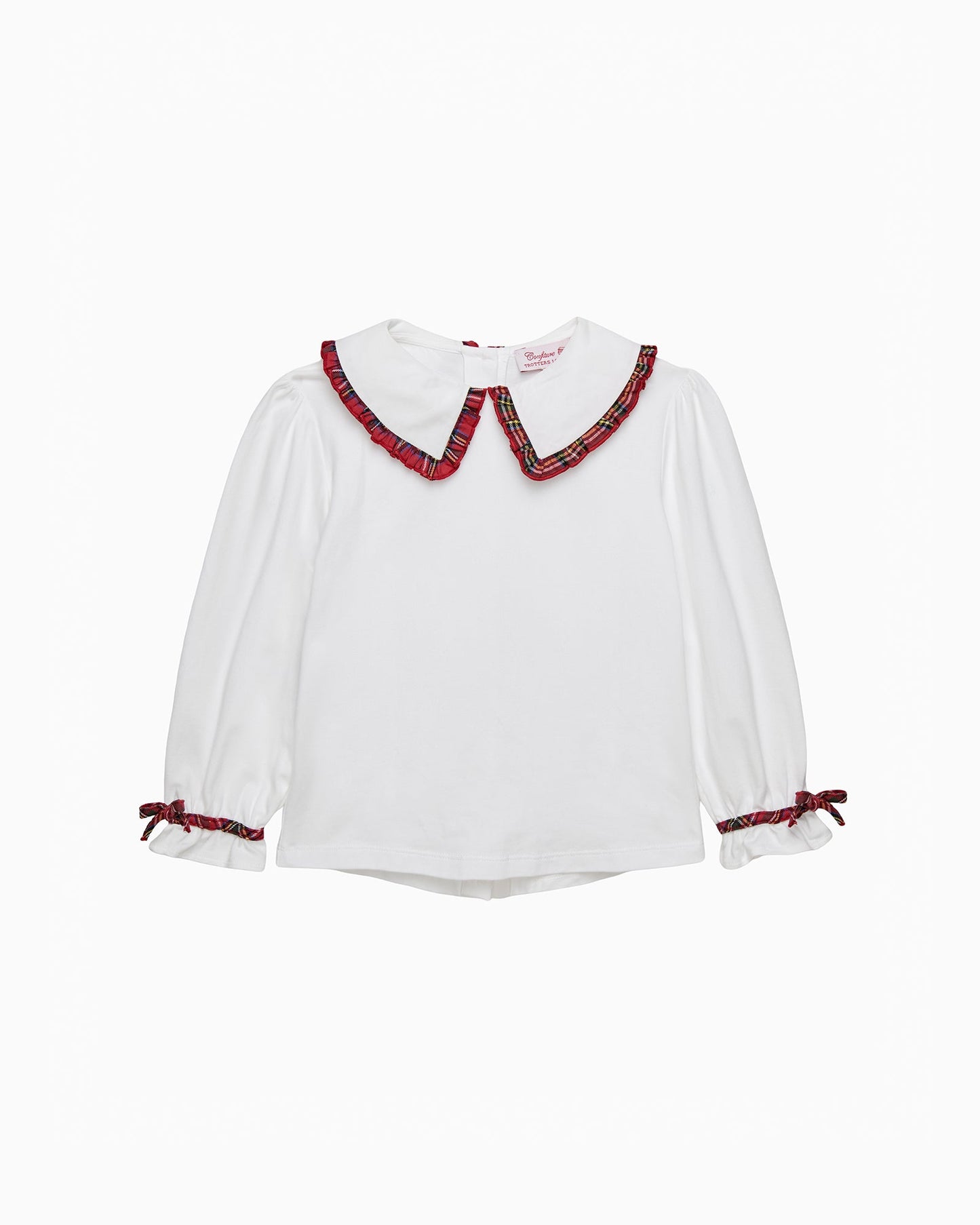 Tartan Pie Crust Jersey Blouse