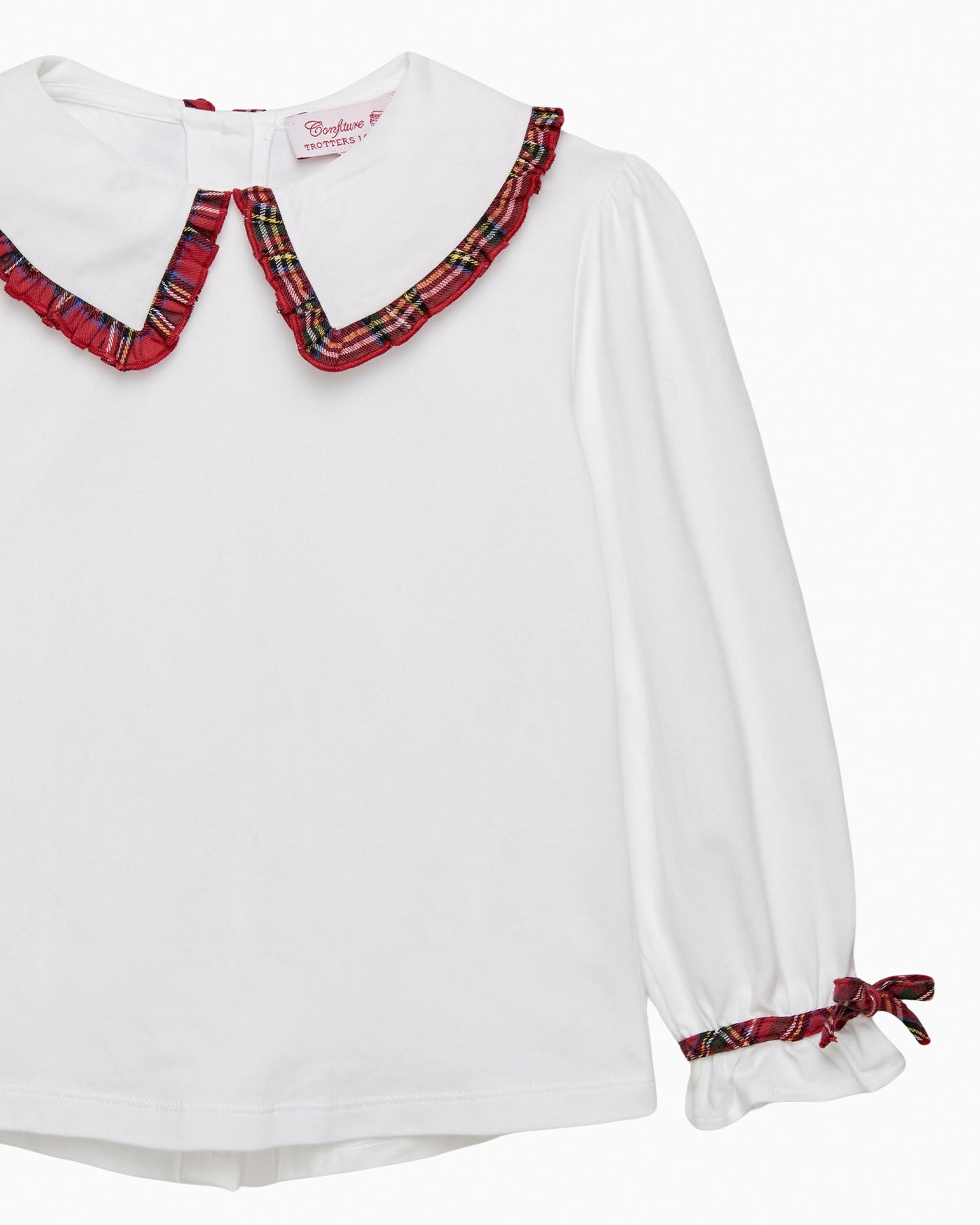 Tartan Pie Crust Jersey Blouse