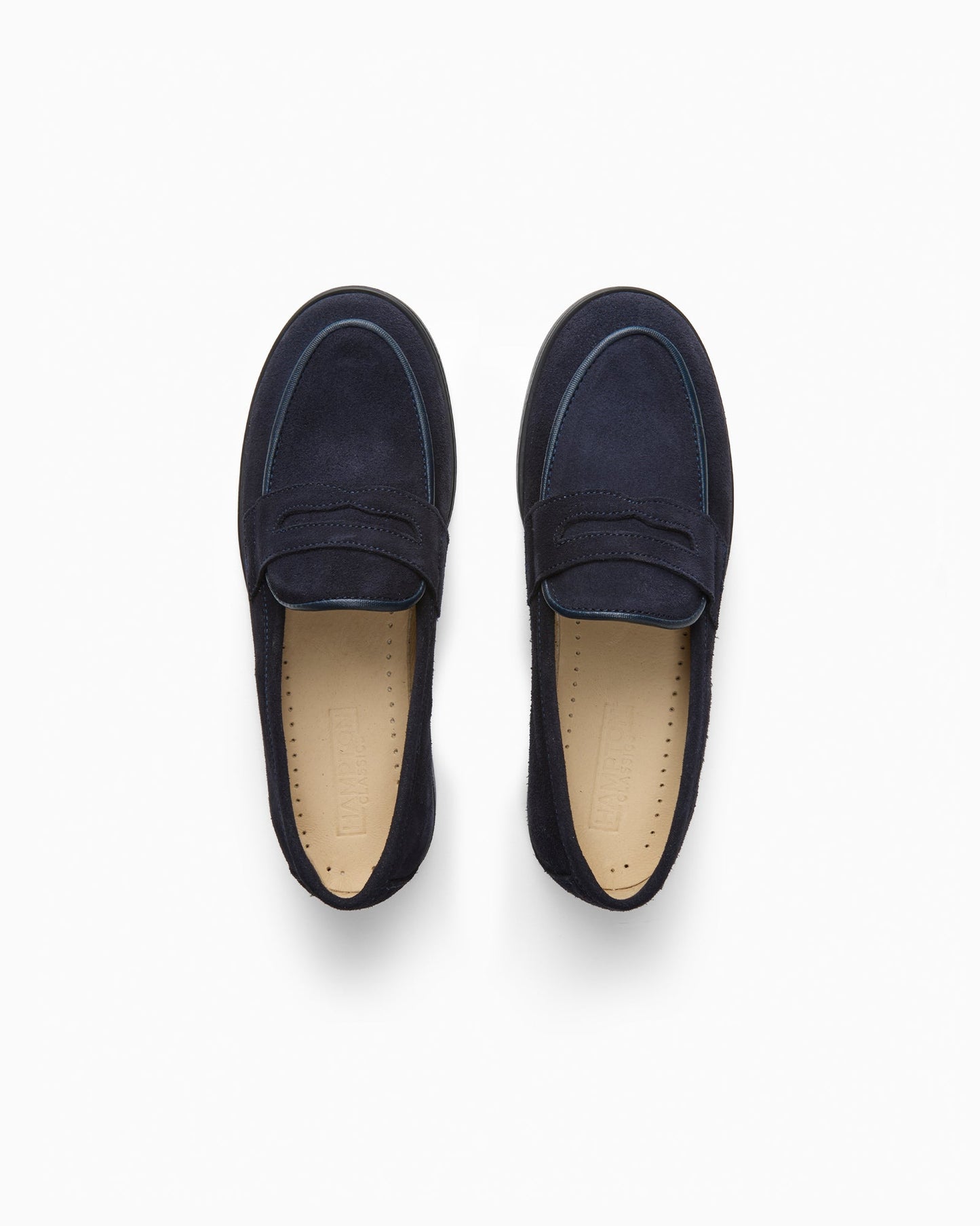 Hampton Classics Parker Loafers in Navy Suede