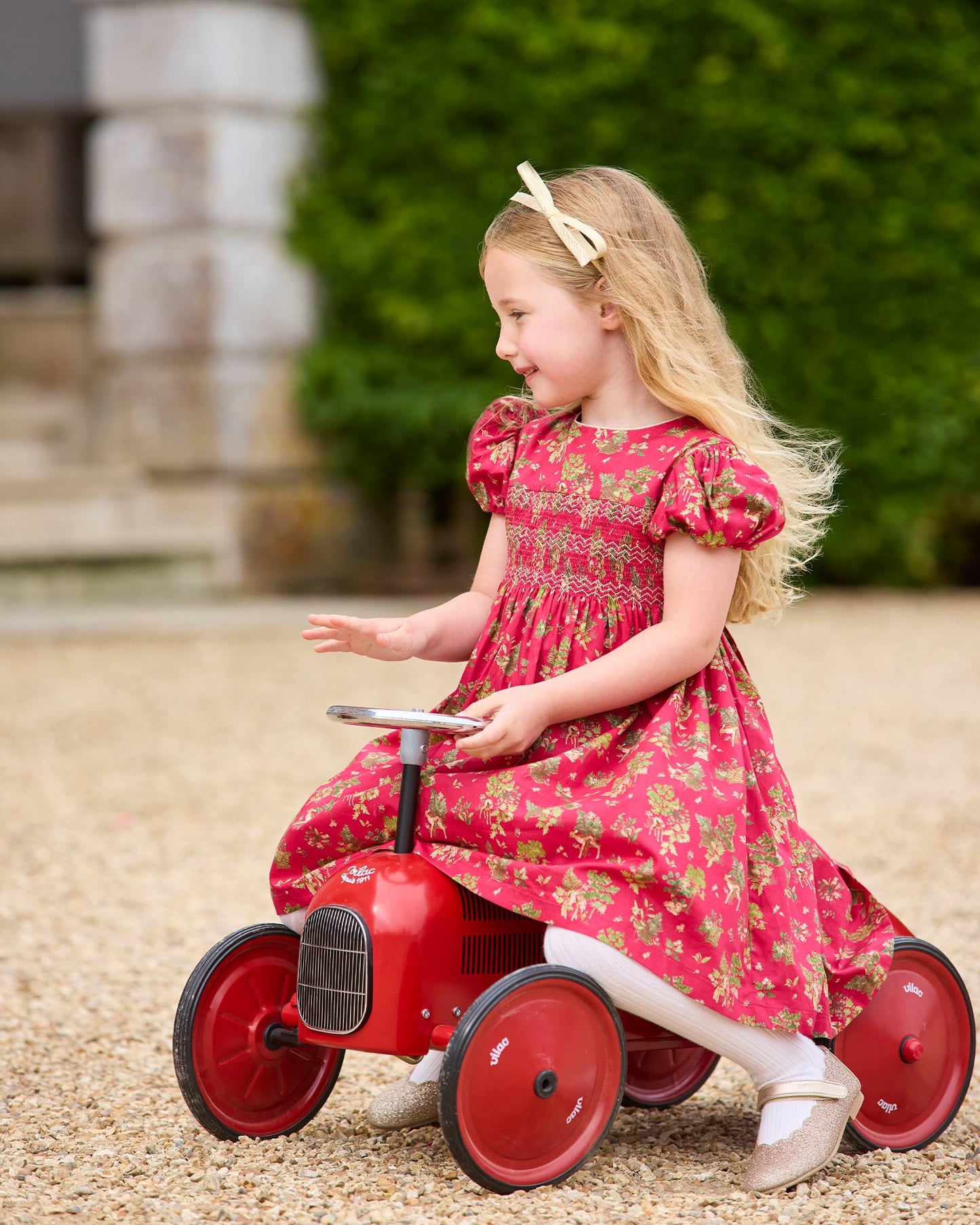 Fawn Smocked Party Dress