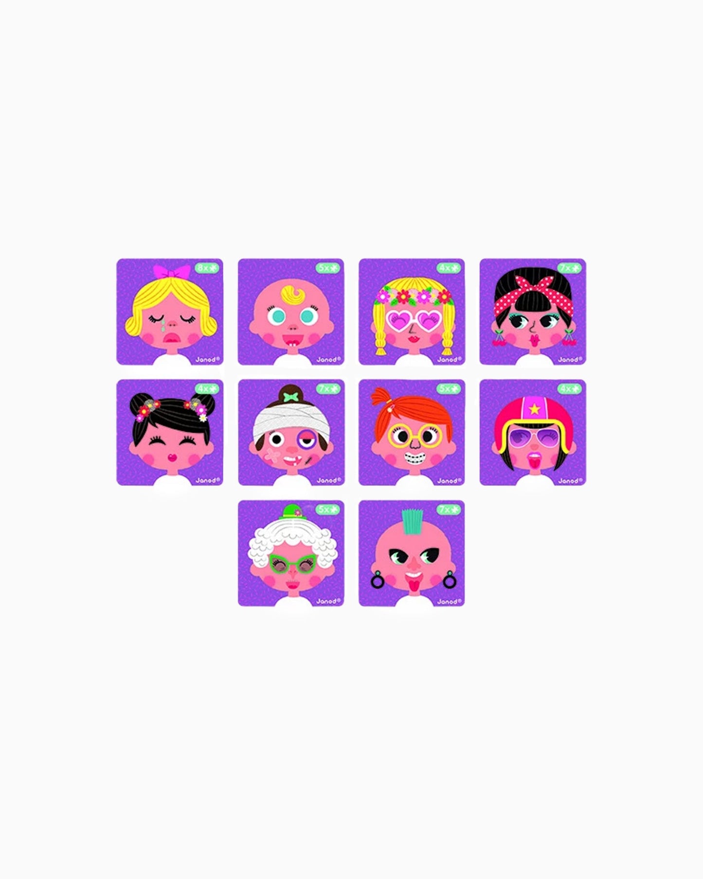 Magneti' Book Girl's Crazy Faces